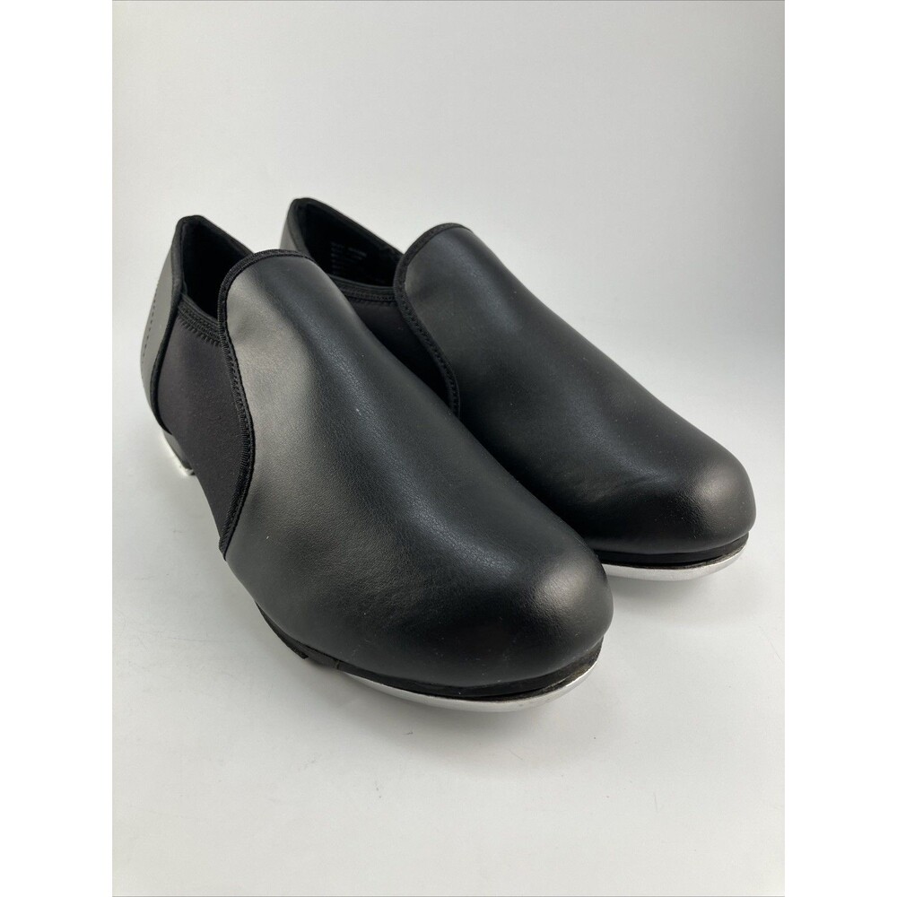 Weissman Black Slip-on Tap Dance Shoe black Size 7.5AM Style W1500 - Picture 2 of 9